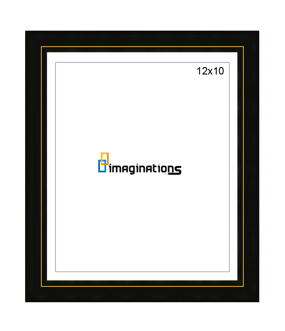 12x10-black-photo-frame-gold-color-with-line-pattern-online-in-india