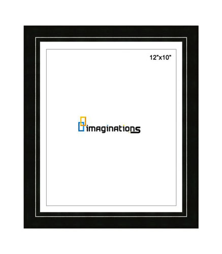 12x10 black picture frame with sliver border at best price in India.